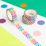 Colourful Checkerboard Washi Tape, thumbnail 1 of 2