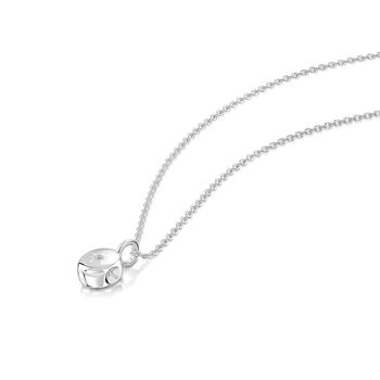 Tiny Crystal Oval Urn Ashes Necklace – Silver, 3 of 6