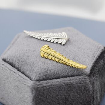 Sterling Silver Fern Leaf Ear Crawlers, 3 of 11