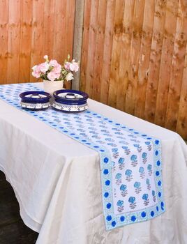 Angada Blue Motif Table Runner, 4 of 4