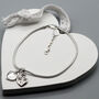 Personalised Sterling Silver Snake Chain Heart Bracelet, thumbnail 2 of 10