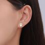 Sterling Silver Enamel Sugar Skull Stud Earrings, thumbnail 4 of 12