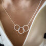 30th Birthday Sterling Silver Linked Circles Necklace, thumbnail 4 of 11