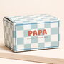 Contrast Checkerboard Ceramic Papa Mug, thumbnail 5 of 5