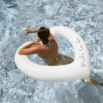 Personalised White Heart Pool Float, 5 of 6