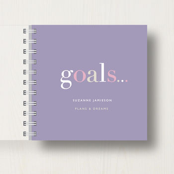 Personalised 'Goals' Bucket List Small Notebook, 7 of 10