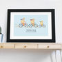 Personalised Bears On Bikes Family Print, thumbnail 3 of 6