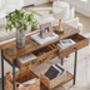 Console Table Industrial Style Sofa Table Steel Frame, thumbnail 5 of 7