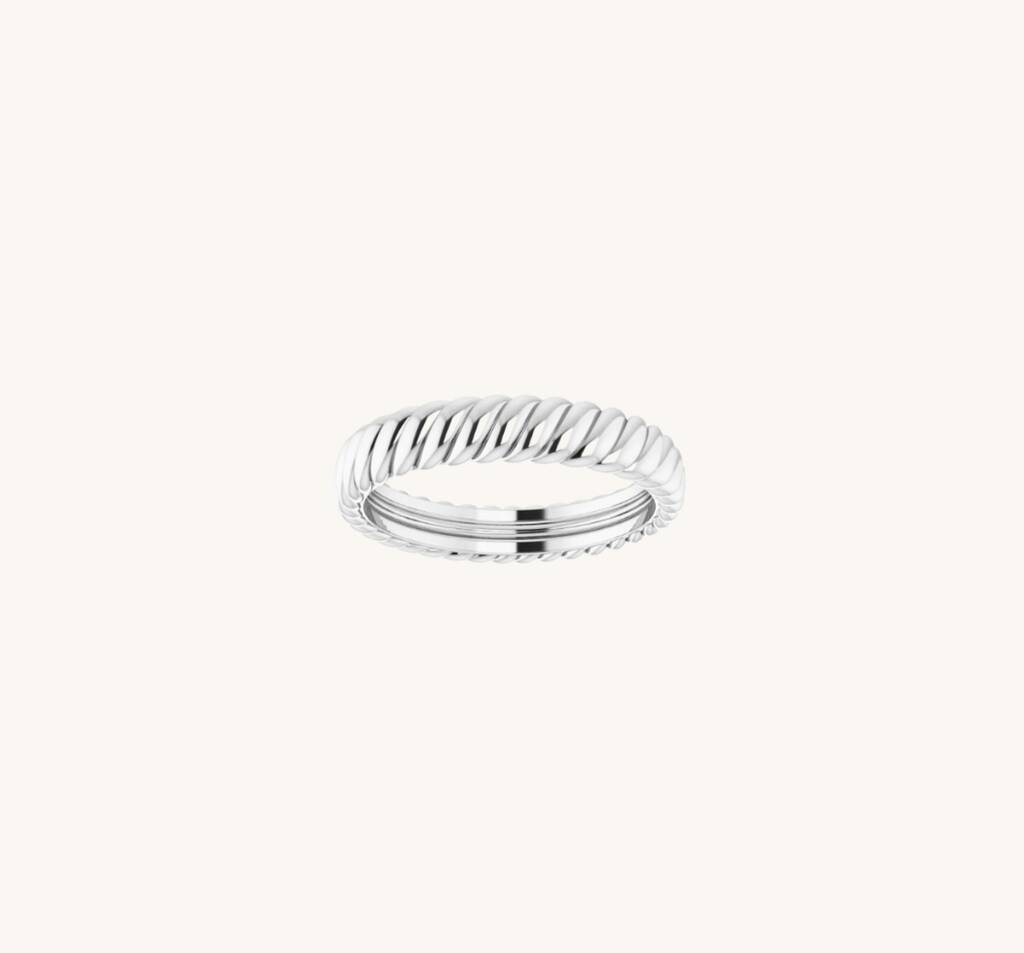 Twisted Rope Ring Silver