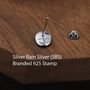 Coffee Bean Stud Earrings In Sterling Silver, thumbnail 7 of 10
