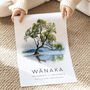 Wanaka New Zealand Travel Poster, thumbnail 2 of 7