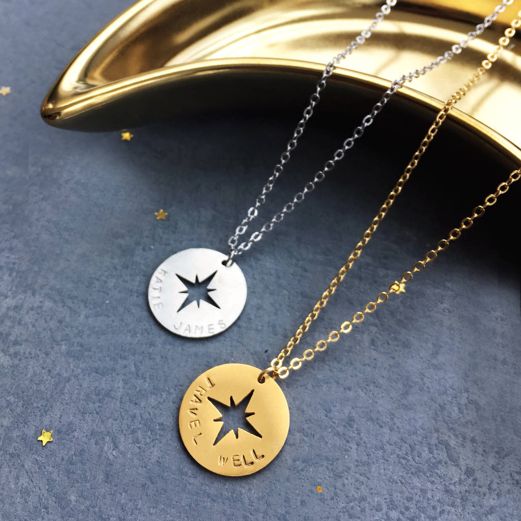 Personalised Compass Necklace By Lucent Studios | notonthehighstreet.com