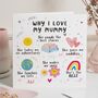 Personalised Why I Love My Mummy Birthday Card, thumbnail 1 of 7