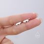 Tiny Leopard Silhouette Stud Earrings In Sterling Silver, thumbnail 6 of 12