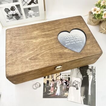 Personalised Wooden Heart Keepsake Box, 4 of 8