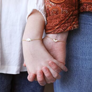 Mother And Child Set Of Gold Plated Flower Bracelets, 5 of 9