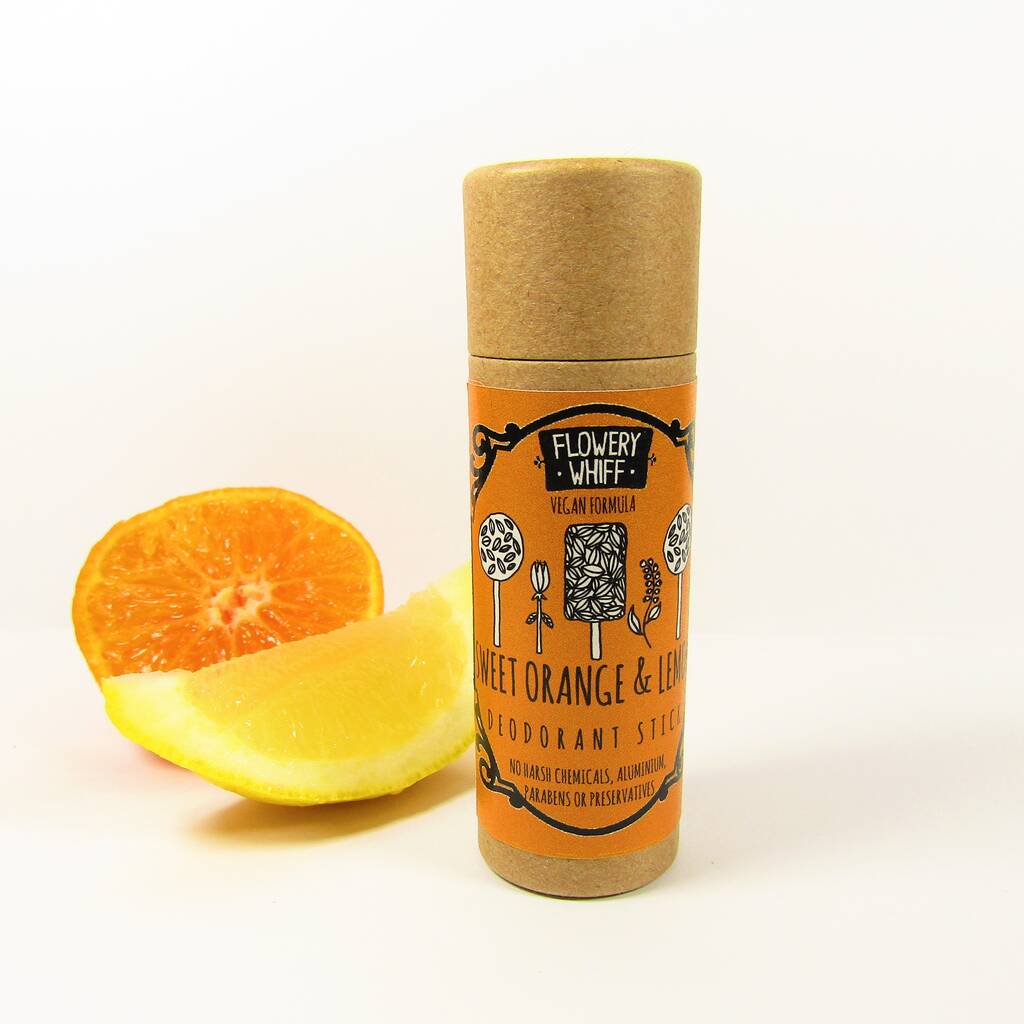 Natural Vegan Deodorant Stick In Plastic Free Card Tube By Flowery Whiff