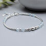 Aquamarine Gemstone And Sterling Silver Bracelet, March Birthstone Jewellery, thumbnail 5 of 6