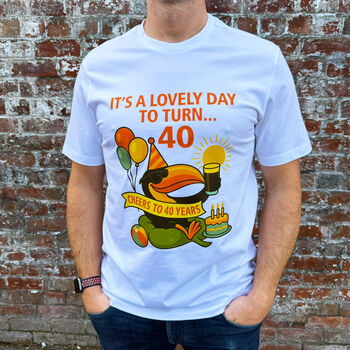 It's A Love|Y Day To Turn | Personalised Mens Birthday Gift T Shirt, 4 of 6