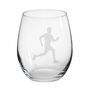 Personalised Male Runner Engraved Glass, thumbnail 5 of 7