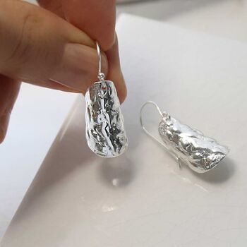 Sterling Silver Pine Earrings, 2 of 5