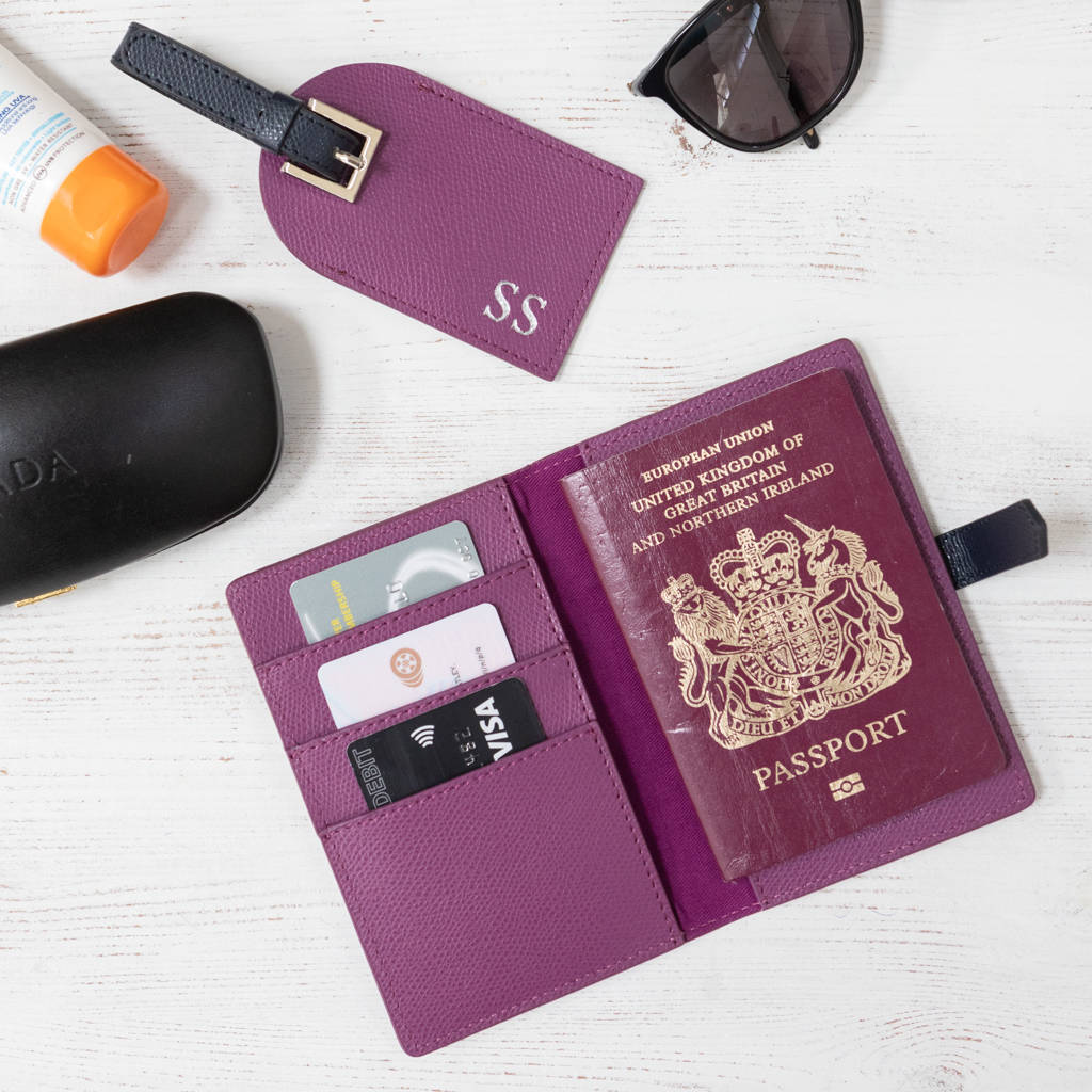 Travel Set Of Passport And Luggage Tag By Be Golden
