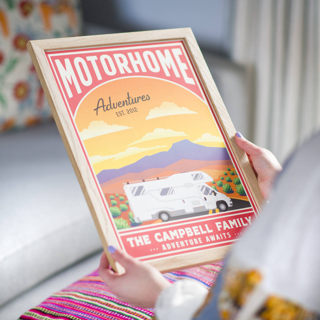 Personalised Travel Motorhome And Campervan Print, 1 of 6