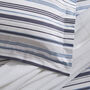 Hudson Blue Stripe Duvet Cover Collection, thumbnail 6 of 9