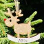 Personalised Rocking Reindeer Christmas Decoration, thumbnail 2 of 4