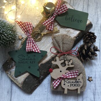 Personalised 'Believe' Jingle Bell Hanging Decoration, 2 of 2