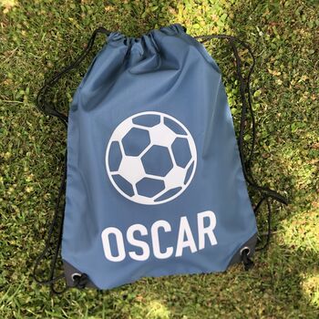 Personalised Children's Drawstring Football Pe Bag, 2 of 5