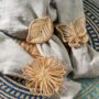 Set X Four Woven Natural Iraca Butterfly Napkin Ring, thumbnail 3 of 5