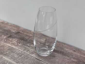 Clear Barrel Vase With Sparkle, 3 of 5