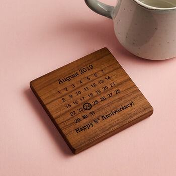 Personalised Wooden Gift Never Forget Coaster, 2 of 4