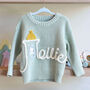 Personalised Name Knitted Cotton Jumper – Gift For Little Ones, thumbnail 1 of 12
