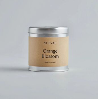 Orange Blossom Scented Tin Candle, 2 of 4