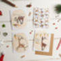 Pack Of Four Plantable Seed Reindeer Christmas Cards, thumbnail 1 of 3