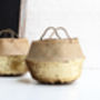 Gold Sequin Dipped Seagrass Basket, thumbnail 5 of 6