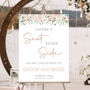 Wedding Choose A Seat Sign Peach Pink Florals, thumbnail 3 of 6