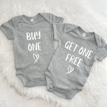 Buy One Get One Free Twin Babygrow Set, 5 of 9
