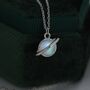 Moonstone Planet Necklace In Sterling Silver, thumbnail 2 of 10
