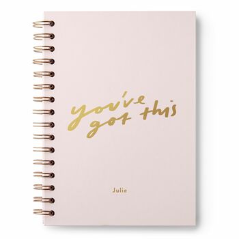 You've Got This Hardback Personalised Notebook, 6 of 8