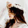 India Bridal Dried Flower Crown Wedding Headband, thumbnail 2 of 4