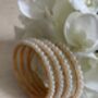 Indian Gold Plated Pearl Bangle Set Two.Eight, thumbnail 2 of 3