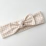 Gingham Topknot Bow Headband, thumbnail 1 of 3