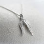 Sterling Silver Angel Wings Necklace, thumbnail 1 of 6