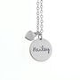 Personalised Summer Style Heart And Disc Necklace, thumbnail 9 of 9
