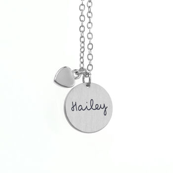 Personalised Summer Style Heart And Disc Necklace, 9 of 9