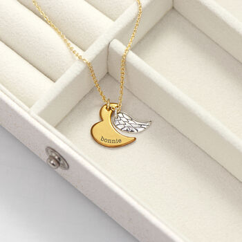Personalised Heart And Wing Necklace, 5 of 12
