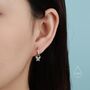 Sterling Silver Butterfly Cz Huggie Hoops, thumbnail 6 of 10